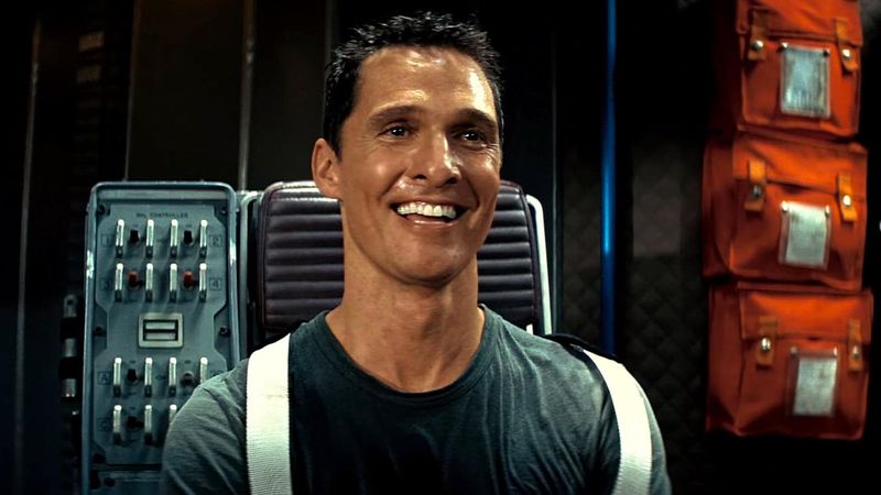 Matthew Mcconaughey smiling cuz he found da cheatsheet!